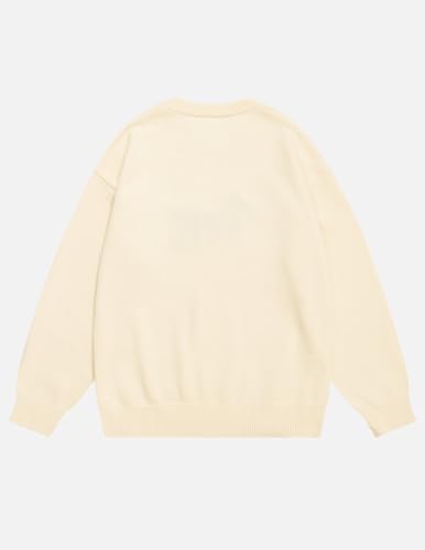 Cartoon Dog Sweater Casual Soft Baggy Knit Pullover Sweaters Long Sleeve Crewneck Tops 2025 Trendy Outfits