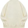 Oversized Sweaters for Women Trendy Unisex Duck Graphic Knit Fall Sweater Streetwear Couple Crewneck Pullover