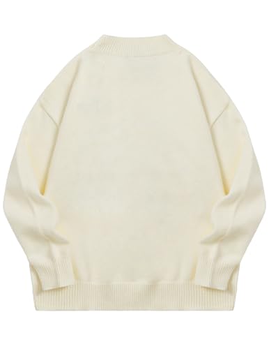 Oversized Sweaters for Women Trendy Unisex Duck Graphic Knit Fall Sweater Streetwear Couple Crewneck Pullover