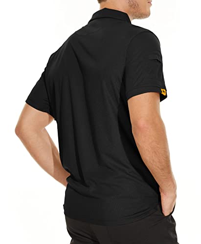 Polo Shirts for Men 4 Pack Short Sleeve Cool Dri Collared Tennis Golf Shirts