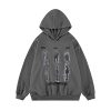 Y2k Hoodies Blurry Shadow Print Hoodie Oversized Hooded Sweatshirt Pullover Tops