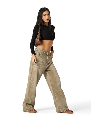 Barrel Jeans Retro Loose Jean Pant Casual Wide Leg Baggy Denim Pants Streetwear