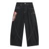 Super Baggy Barrel Jeans Wide Leg Denim Trouser Straight Leg Jeans Unisex Vintage Pants