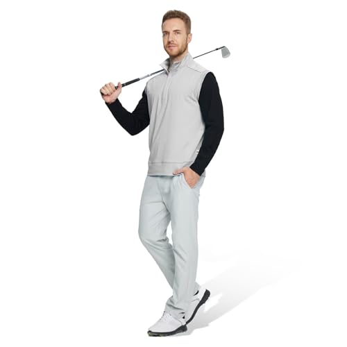 319ItnaoGOL.jpg Golf Vests For Men Dry Fit Lightweight Moisture Wicking Performance Sports Breathable Golf 1/4 Zip Pullover Men