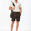 Mens Casual Polo Shirt Summer Short Sleeve Vacation Button Beach Knit Stretchy Golf Shirts