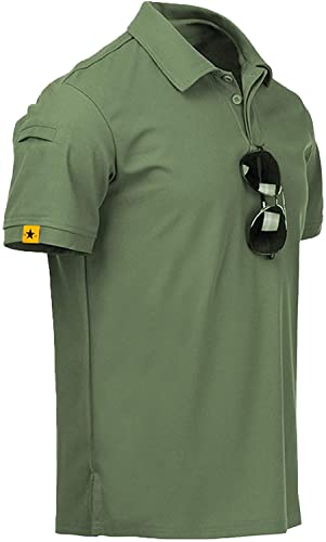 Polo Shirts for Men 4 Pack Short Sleeve Cool Dri Collared Tennis Golf Shirts
