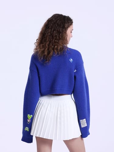 31OkNx5qqdL.jpg Women's Cardigan Sweaters V-Neck Button Down Long Sleeve Shrugs Knit Cropped Tops
