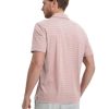 Mens Striped Golf Shirts Short Sleeve Silk-Like Touch Water-Resistant Breathable Soft Collared Polo Shirts for Men