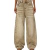 Barrel Jeans Retro Loose Jean Pant Casual Wide Leg Baggy Denim Pants Streetwear