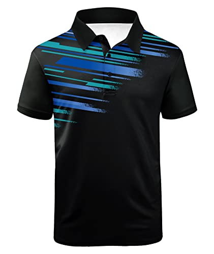 Mens Polo Shirts Short Sleeve Moisture Wicking Golf Tennis Polo Casual Shirts