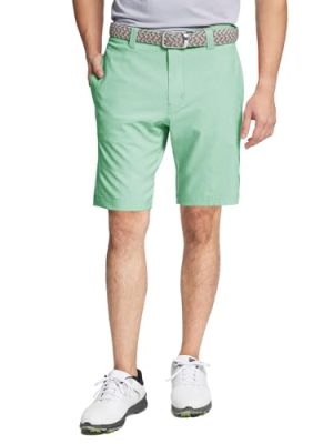 Golf Shorts Casual Quick Dry Lightweight Soft Flat Front Sports Business Pocket 9 inch Inseam Polo Shorts for Men Mint Green