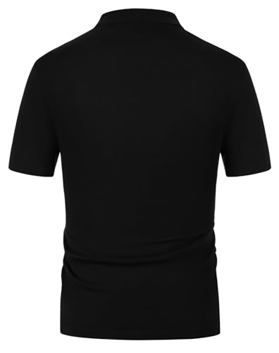 Men's Contrast 70s Vintage Polo Shirts Short Sleeve Knitwear
