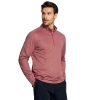 Quarter Zip Pullover Men Performance Dry Fit Stripe Mock Neck Midlayer Golf 1/4 Zip Pullover Mens Sweatshirt