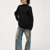 Oversized Sweater for Women Turtleneck Long Sleeve Sweater Arctic Velvet Knit Pullover
