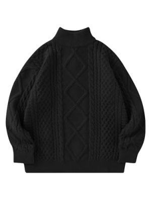Oversized Sweater for Women Turtleneck Long Sleeve Sweater Arctic Velvet Knit Pullover