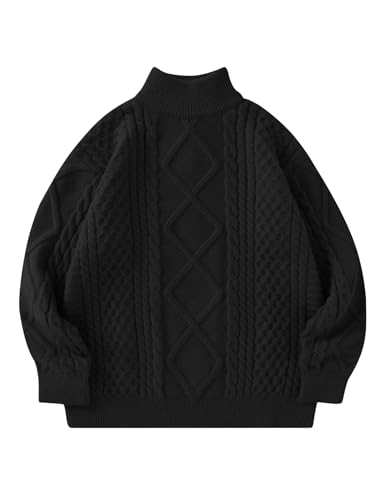 Oversized Sweater for Women Turtleneck Long Sleeve Sweater Arctic Velvet Knit Pullover