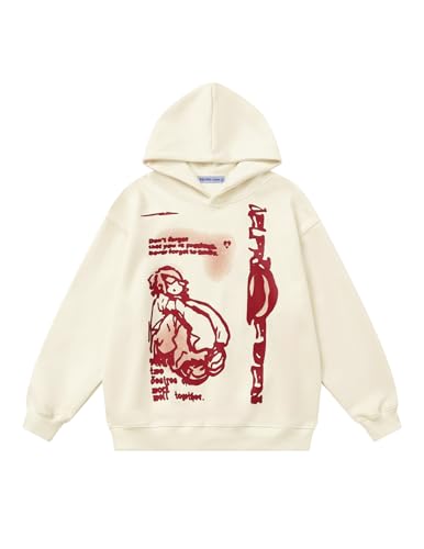 Hoodies for Women Oversized Graphic Hoodies Unisex Y2k Hooded Sweatshirt Pullover