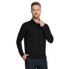 Golf Shirts for Men Dry Fit Performance Moisture Wicking Casual Heather Collared Long Sleeve Polo Shirts for Men