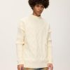 Womens Cable Knit Sweater Oversized Chunky Rory Gilmore Crewneck Solid Long Sleeve Pullover Knitted Sweater