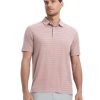 Mens Striped Golf Shirts Short Sleeve Silk-Like Touch Water-Resistant Breathable Soft Collared Polo Shirts for Men