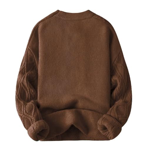 Oversized Sweater 90s Vintage Cable Knit Long Sleeve Women Heavy Crewneck Pullover