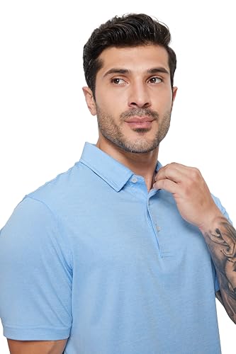 Golf Shirts for Men Dry Fit Moisture Wicking Performance Casual Jacquard Mens Polo Shirts Short Sleeve