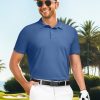 Mens Polo Shirts Short Sleeve Golf Shirts Moisture Wicking Athletic Casual Polo Shirts