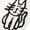 Women's Pullover Sweater Hand Drawn Cat Graphic Printed Oversized Sweater Fall Winter Fashion Couple Tops