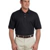 Men's Pima Piqué Short-Sleeve Polo L BLACK