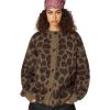Leopard Print Cardigan Sweaters for Women Cheetah Y2k Crewneck Button Down Knit Cardigans Long Sleeve Sweater