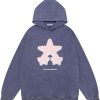 Womens Oversized Hoodie Heavyweight Vintage Streetwear Star Graphic Acid Wash Hoodies Pullover With Pockets