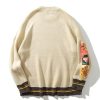 Oversized Sweater Graphic Van Gogh Printed Unisex 90s Vintage Women Knit Sweaters Men Casual 2024 Pullover