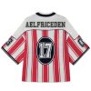 Oversized T Shirts Number Stripe Graphic Unisex Knit Tee Color Blocking Y2k Football Jersey 2025 Trend Tops