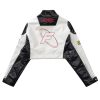 Cropped Leather Jacket Women PU Crop Moto Biker Racing Trendy Fashion Casual Coats