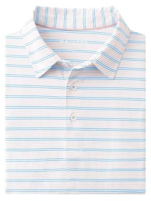 Mens Golf Shirts Short Sleeve Dry Fit Moisture Wicking Lightweight Sports Striped Polo T Shirts for Men