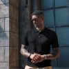 Mens Knit Polo Shirt Short Sleeve Hollow Out Knit Shirt Texture Knitted Polo