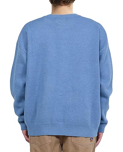 Brown Bear Sweater Mens Oversized Knit Sweater Animal Printed Sweater Long Sleeve Pullover Sweater