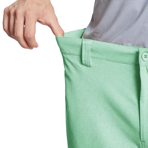 Golf Shorts Casual Quick Dry Lightweight Soft Flat Front Sports Business Pocket 9 inch Inseam Polo Shorts for Men Mint Green