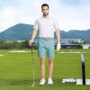 Golf Shorts Casual Quick Dry Lightweight Soft Flat Front Sports Business Pocket 9 inch Inseam Polo Shorts for Men