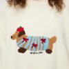 Cartoon Dog Sweater Casual Soft Baggy Knit Pullover Sweaters Long Sleeve Crewneck Tops 2025 Trendy Outfits