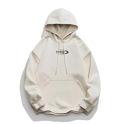 Graphic Hoodies for Men Letter Printed Hoodie Sweatshirt Oversized Streetwear Hooded Pullover