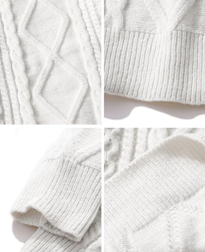 Oversized Knit Sweater Solid Vintage Pullover Sweater Unisex Woven Crewneck Knitted Tops