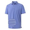 Golf Shirts for Men Moisture Wicking Striped Polo Performance Dry Fit Business Sports Mens Polo Shirts Short Sleeve