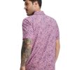 Golf Shirts for Men Print Performance Moisture Wicking Dry Fit Heather Stripe Collared Mens Polo Shirt Short Sleeve