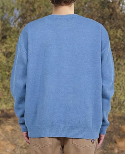 Brown Bear Sweater Mens Oversized Knit Sweater Animal Printed Sweater Long Sleeve Pullover Sweater