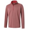 Quarter Zip Pullover Men Performance Dry Fit Stripe Mock Neck Midlayer Golf 1/4 Zip Pullover Mens Sweatshirt