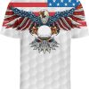 Funny Golf Shirts for Men Crazy Printed Pattern Colorful Wild Novelty Performance Moisture Wicking Mens Polo Shirt