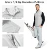 41wfCLYg4mL.jpg Golf Vests For Men Dry Fit Lightweight Moisture Wicking Performance Sports Breathable Golf 1/4 Zip Pullover Men