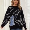 Dinosaur Sweater Women y2k Vintage Oversized Graphic Streetwear Knit Sweater Casual Cute Kawaii Tops
