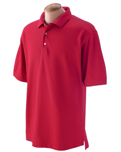 Men's Pima Piqué Short-Sleeve Polo L RED